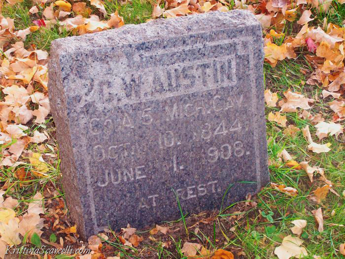 Charles W. Austin's grave in Avondale Cemetery, Flint, Michigan.