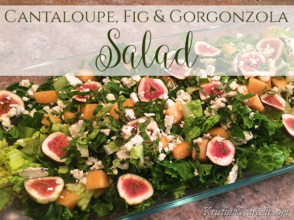 Cantaloupe, Fig & Gorgonzola Salad